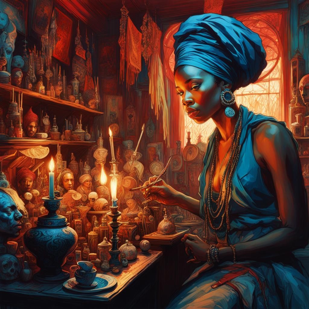 Marie Laveau working magic