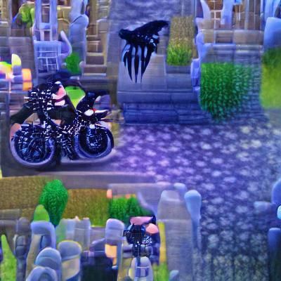 Gothic Biker in Dark and Foreboding Style