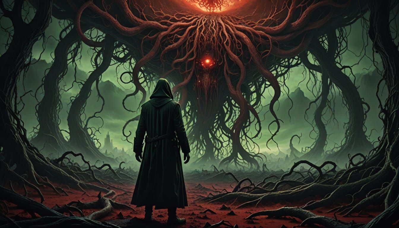 Eerie Surrealism in 5D: Tendrils of Living Darkness