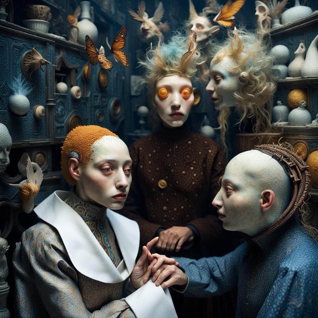 Magical Biological Form in Surreal Dreamscape