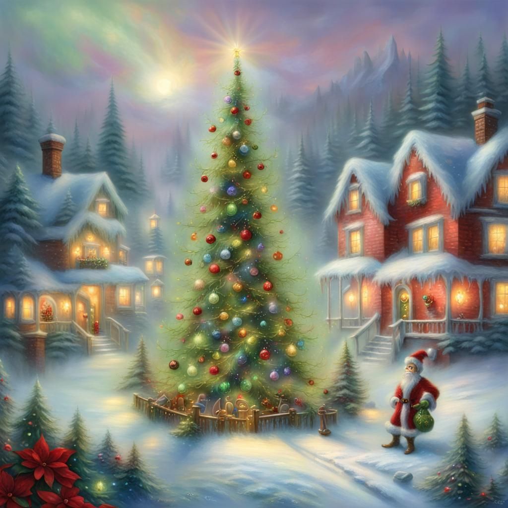 Grinch Christmas Tree in Ethereal Fantasy Style