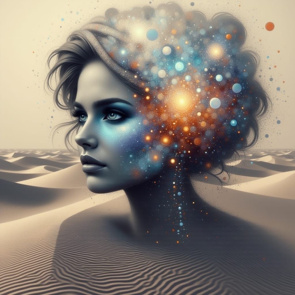 Vibrant Double Exposure Portraits in the Desert