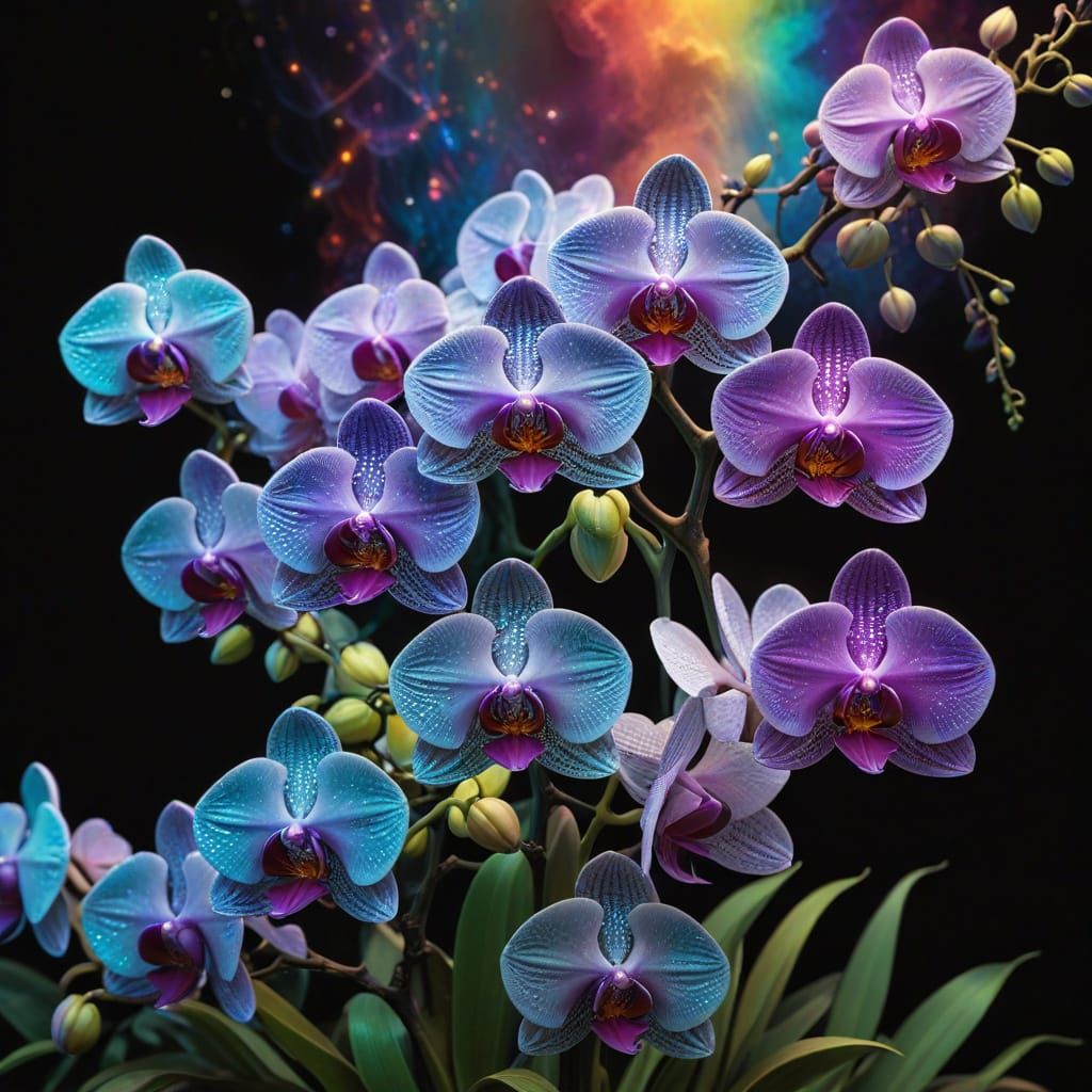 Rainbow Orchids Vanish into Event Horizon with Molecular Net...