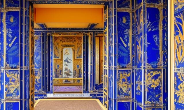 Lavish Futuristic Architecture in Indigo Palatial Garden