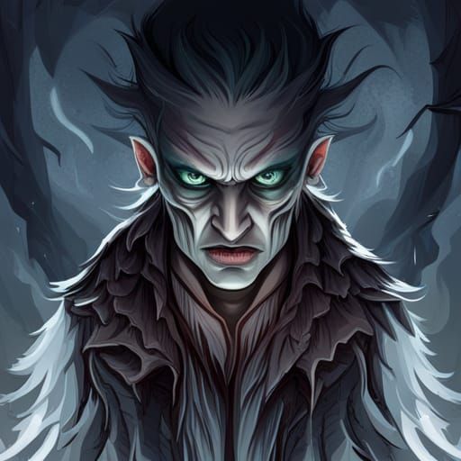 Detailed Face of a Horrific Monster