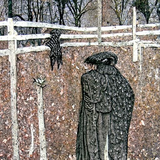 Gothic Tombstone Illustration in Gorey and Rackham Style