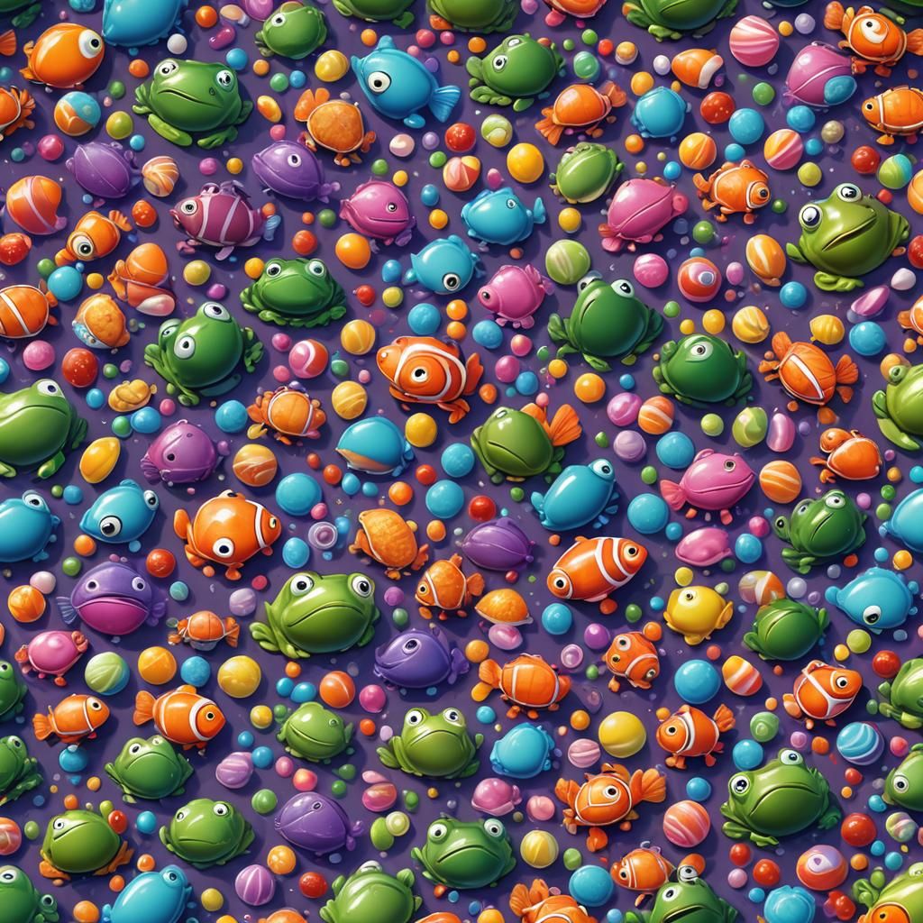 Frog Nemo in Candy Art Style