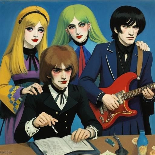 Vampires at a Groovy 60s Rock Festival
