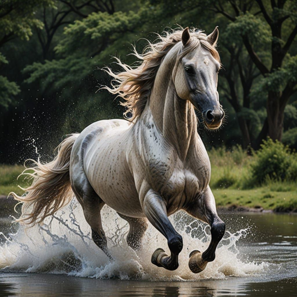 Ethereal Water Horse in Motion