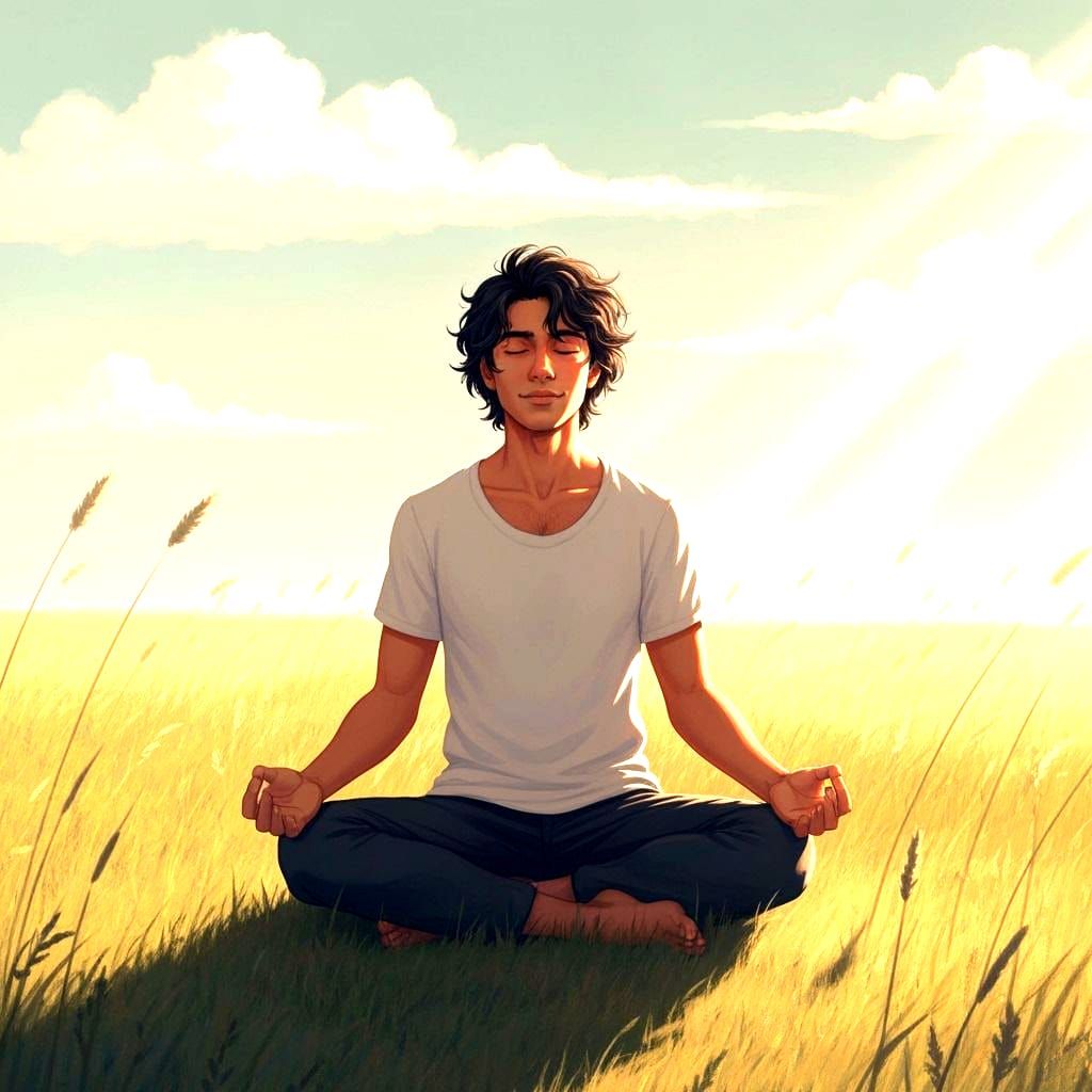 Heavenly Sunshine Beams Through Divine Clouds