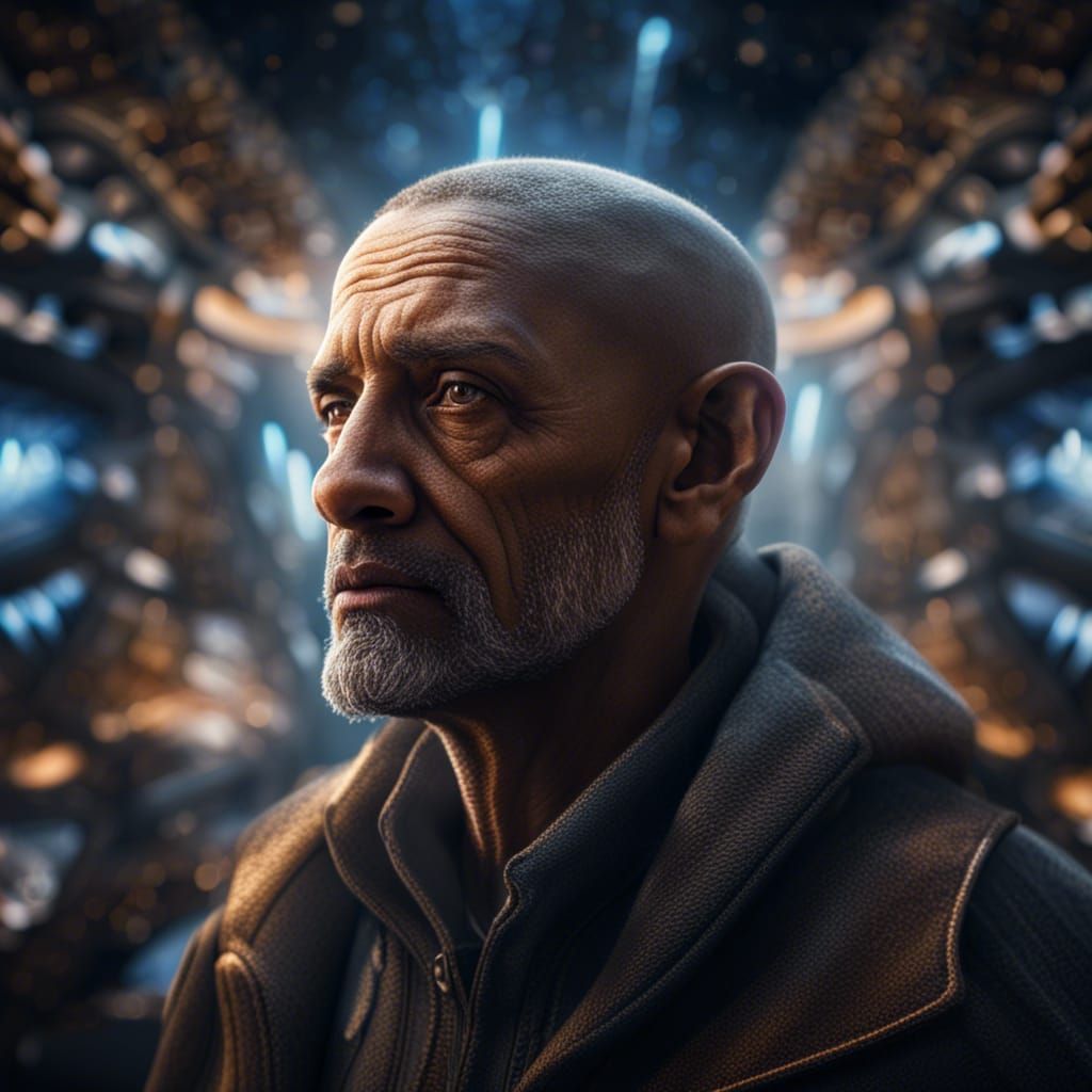 Searching for Life's Meaning: Hyperrealistic Universe Portra...