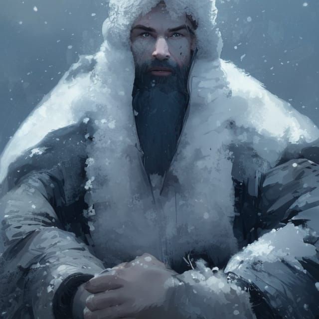 The Great God of Snow Portrait Illustration