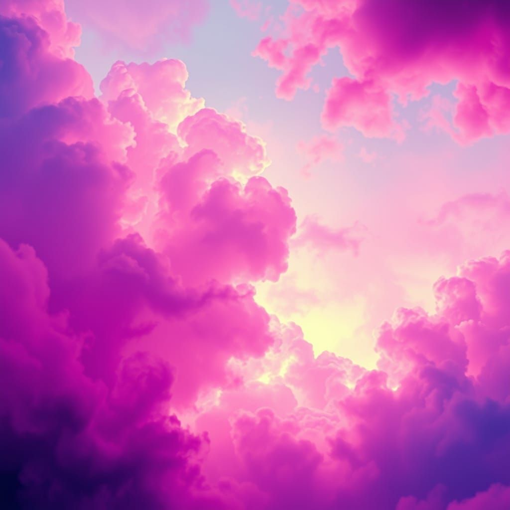 Vibrant Clouds in Purple, Blue, and Pink Hues