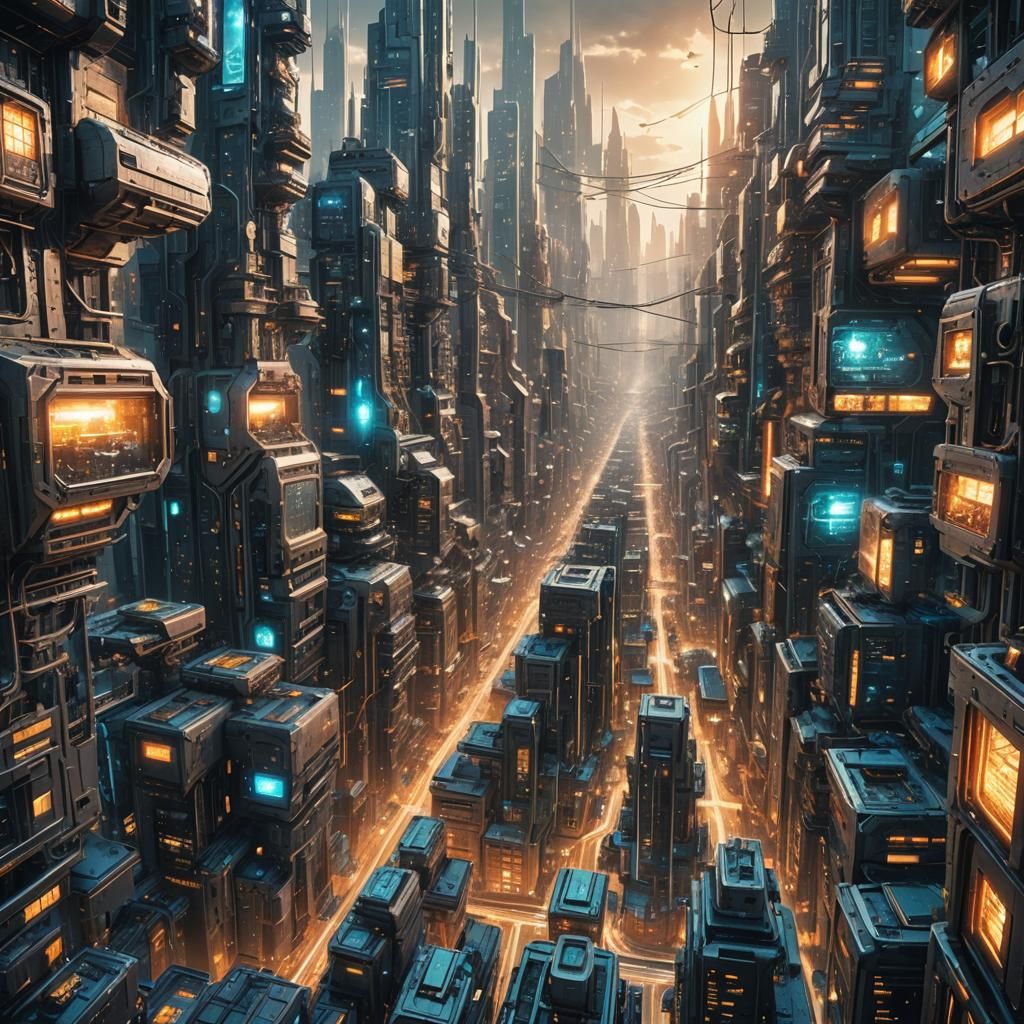 Cybernetic Cities Connected by Light