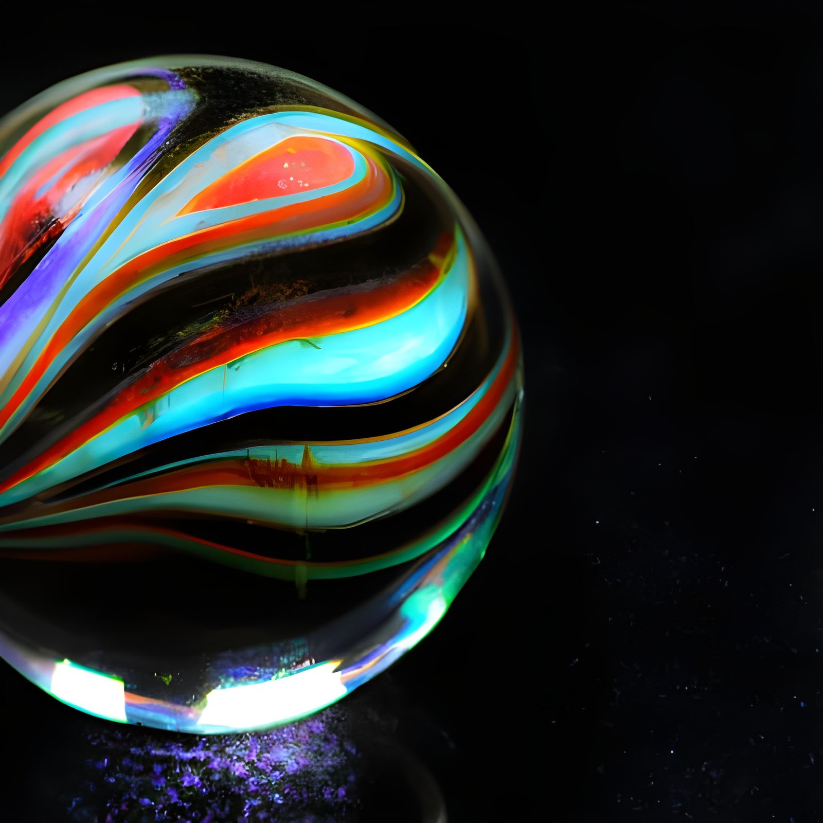 Single Glass Marble