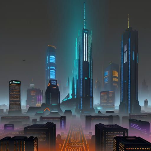 Futuristic Metropolis Melds Ancient Ruins and Modern Skyscra...