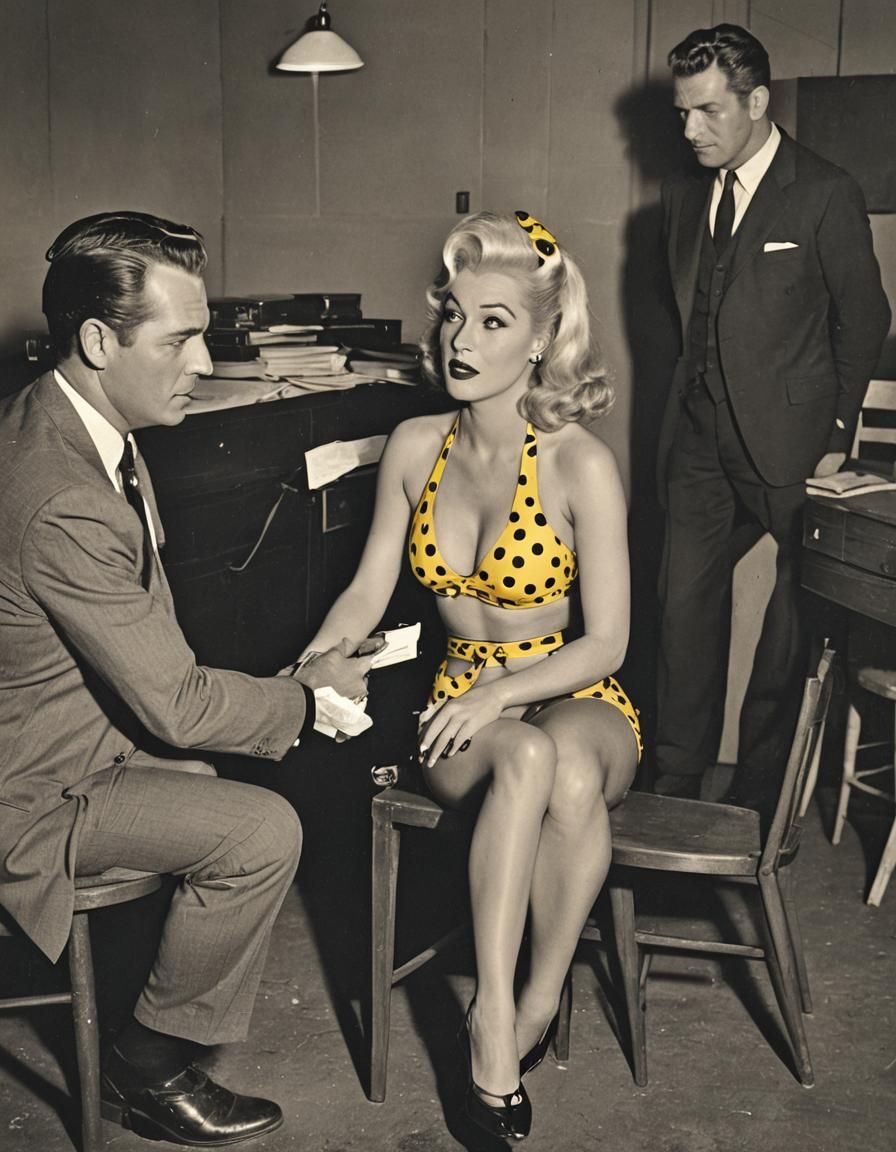 Interrogation with Polka Dot Bikini