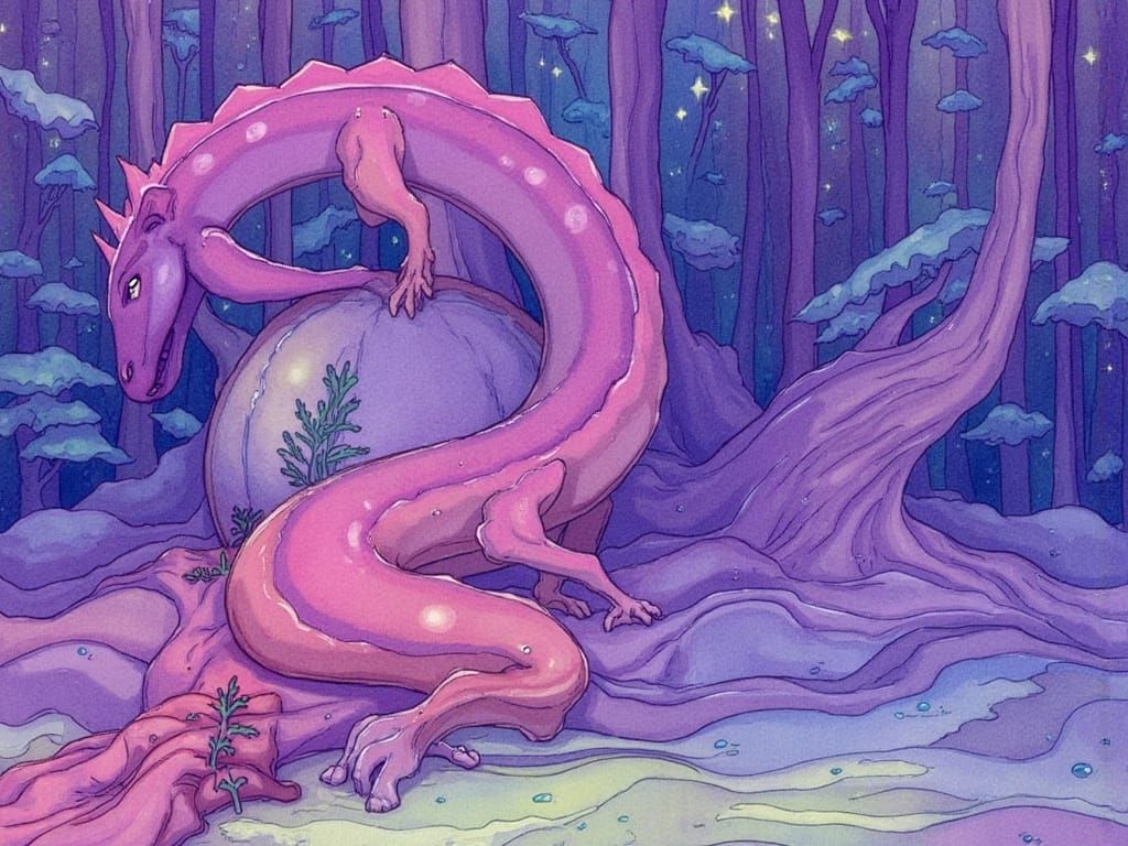 Whimsical Cat-Dragon Hybrid in Dreamlike Style