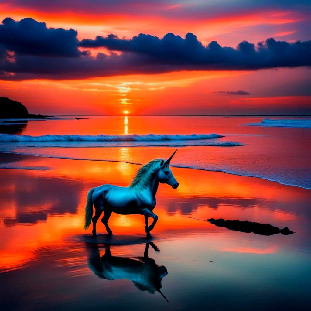 Cosmic Unicorn at Sunset Beach