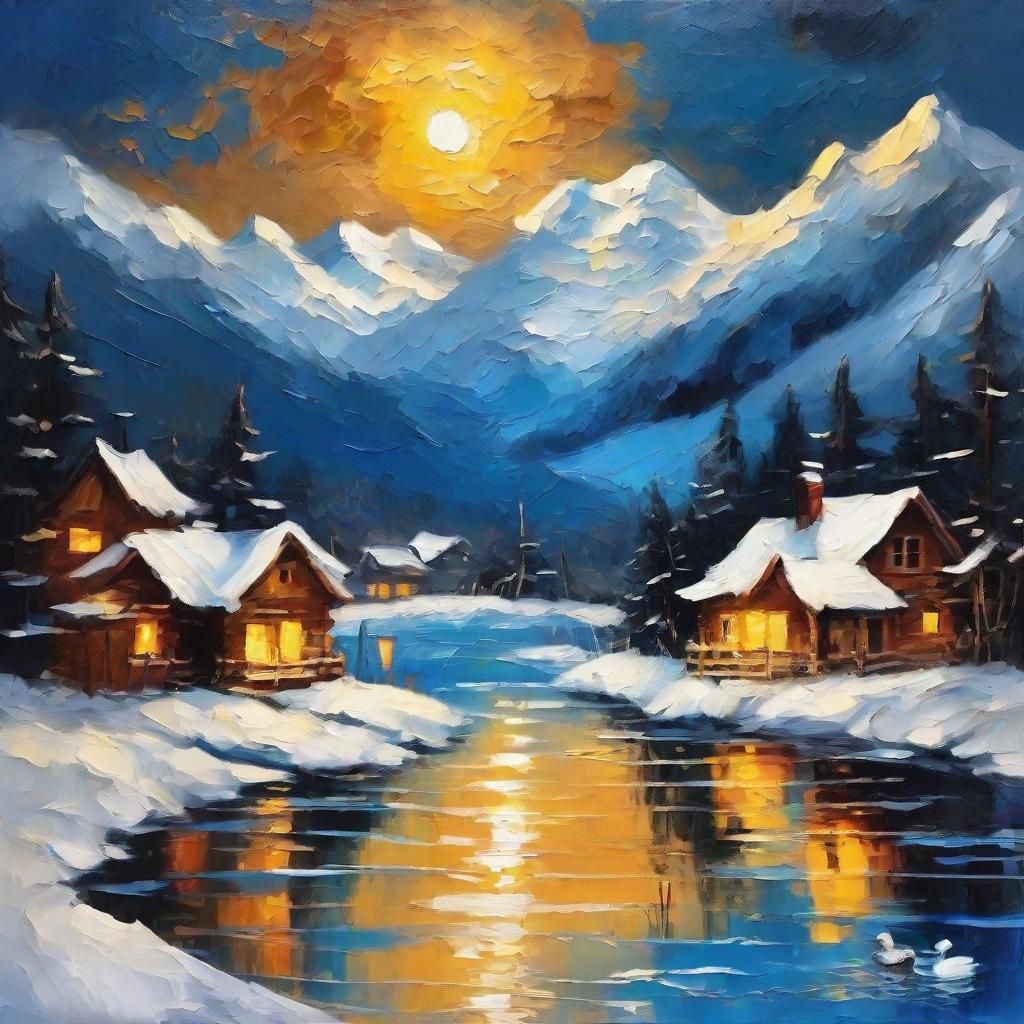 Rich Oil Colored Oil Painting  with thick brush strokes ::  ...