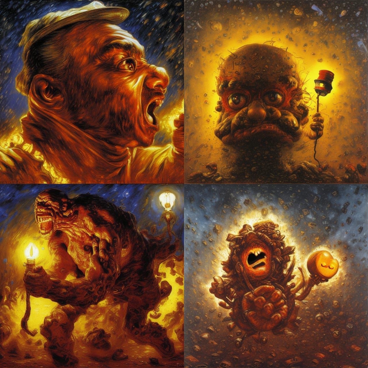 Emoji of Imminent Doom in Lowbrow Surrealist Style