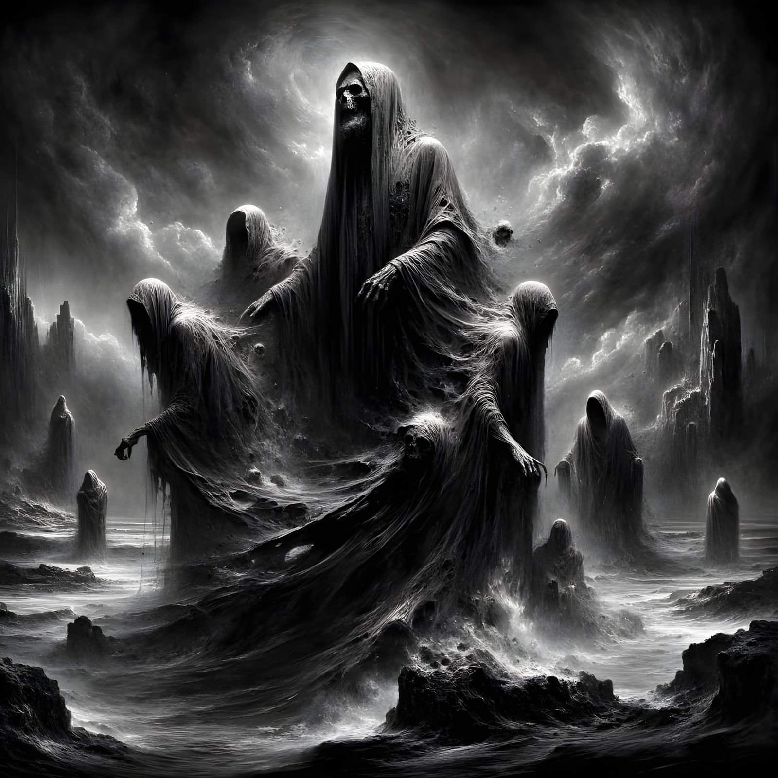 Priest Consumed by Dark Underworld Forces in Gothic Style