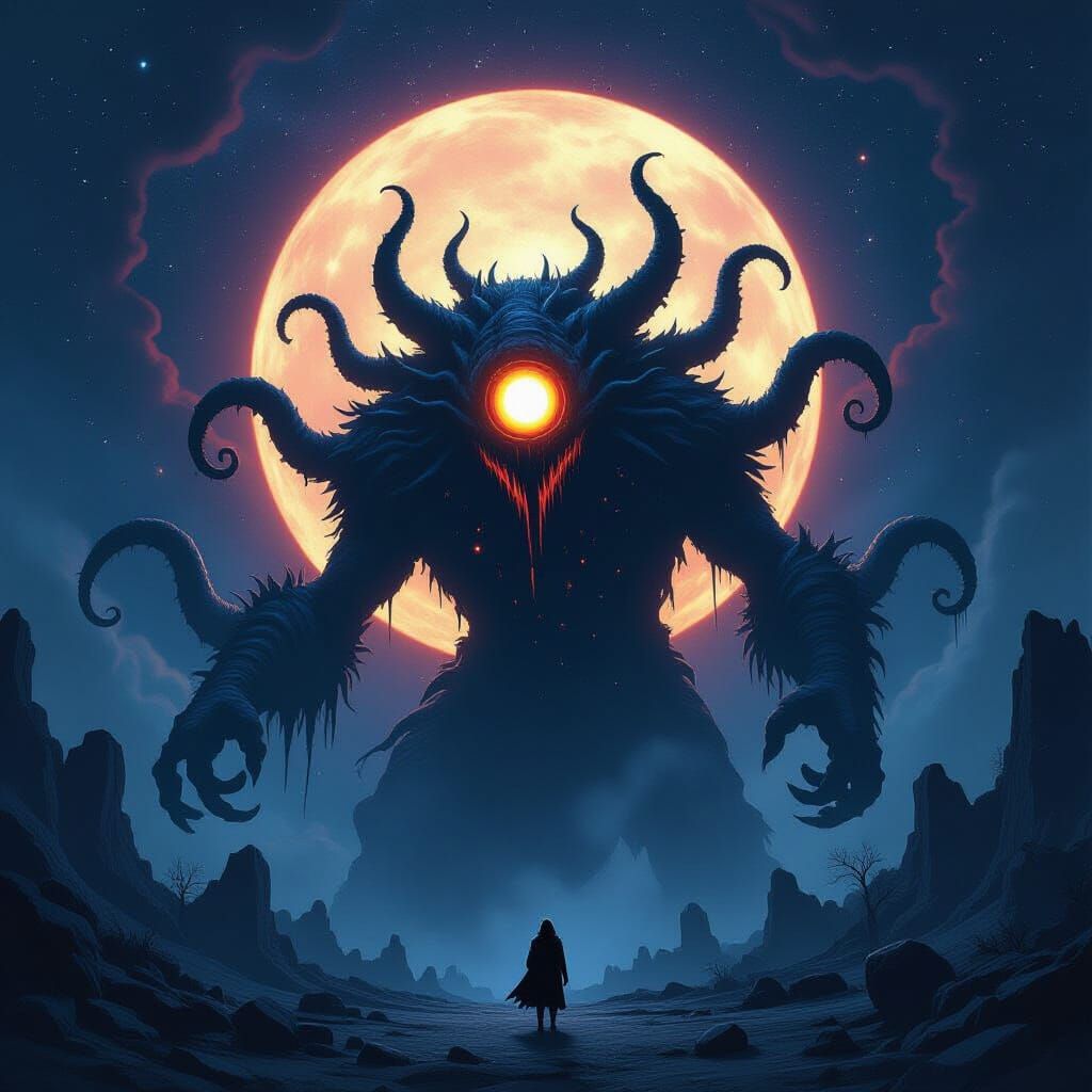 Cosmic Horror Moon Lord in Deep Space