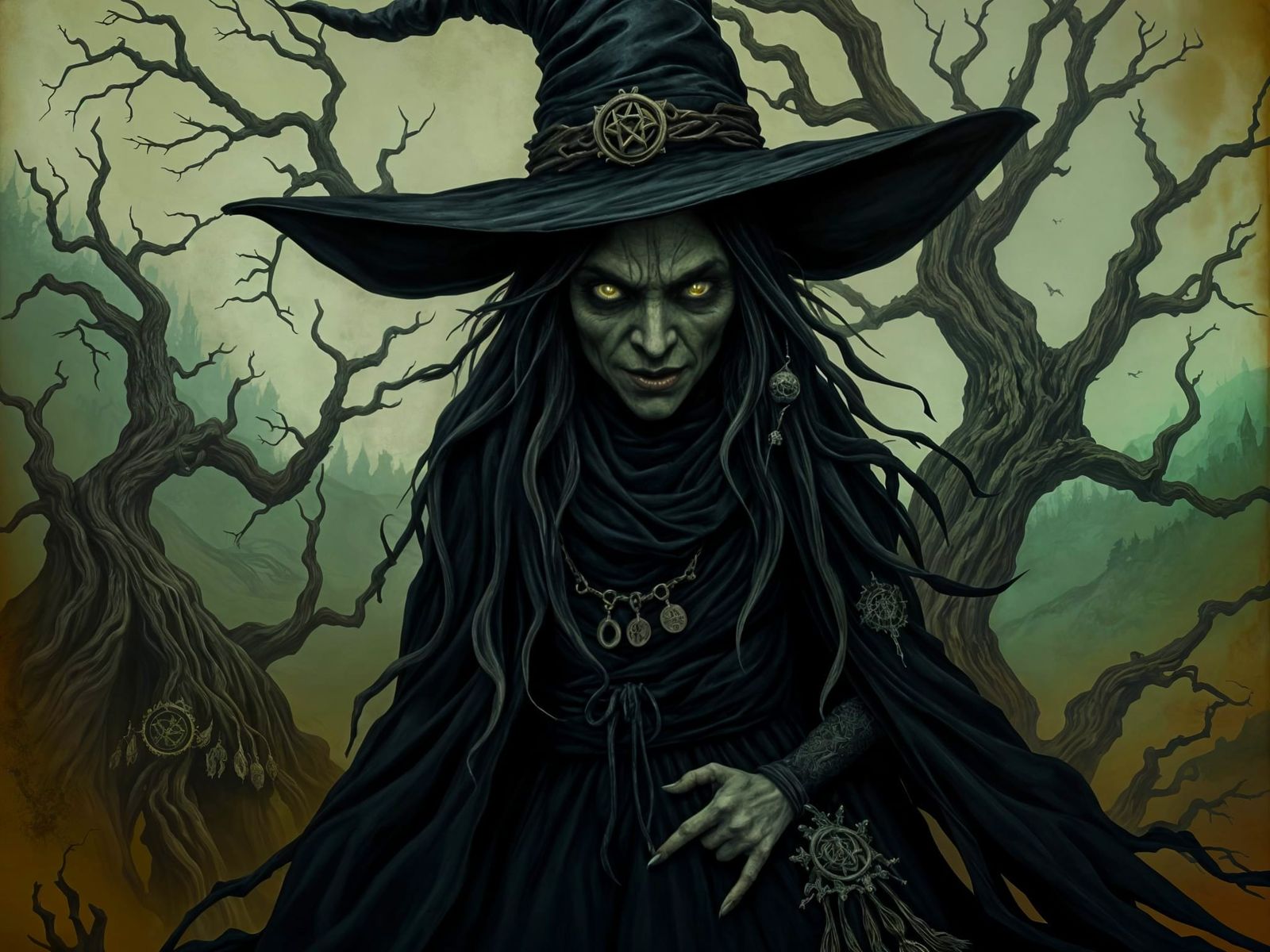 The Wicked Witch's Dark Secrets Revealed in a Moody Art Piec...