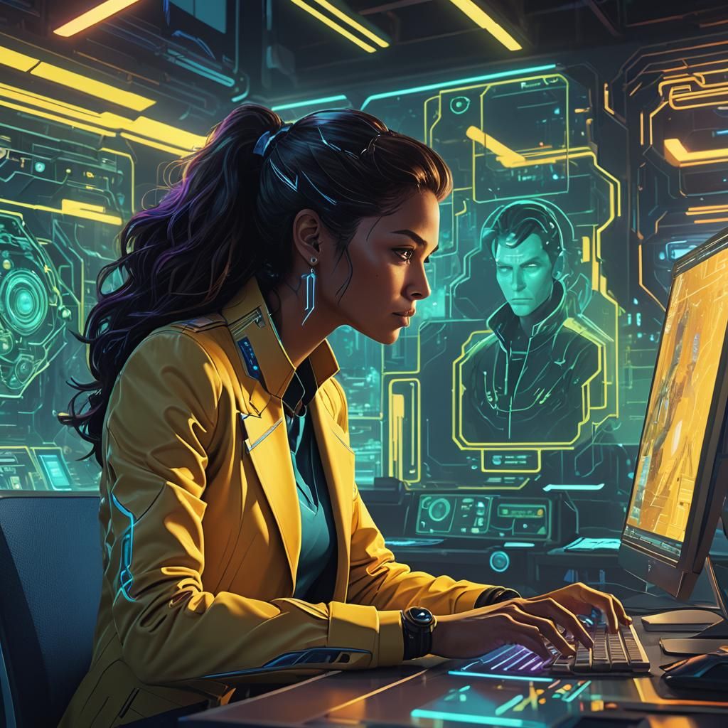 Futuristic Digital Avatar Reviews CV Layouts