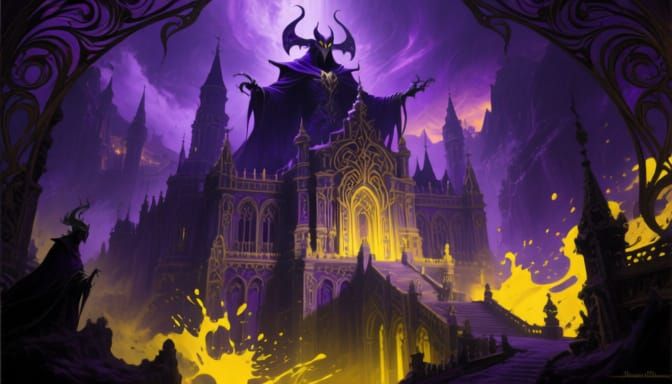 Dark Fantasy Citadel of Sorcerer Balthus Dire