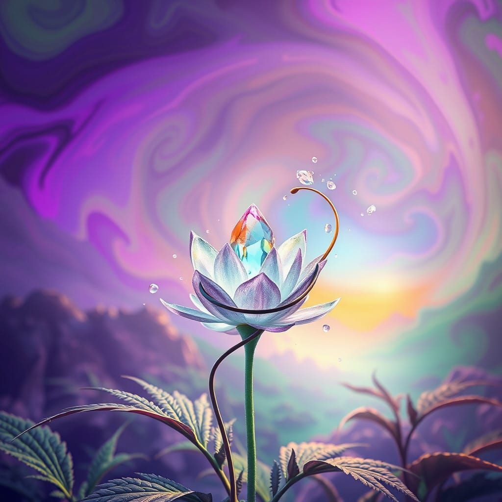 Ethereal Realm of Indica and Sativa Blossom in Harmony