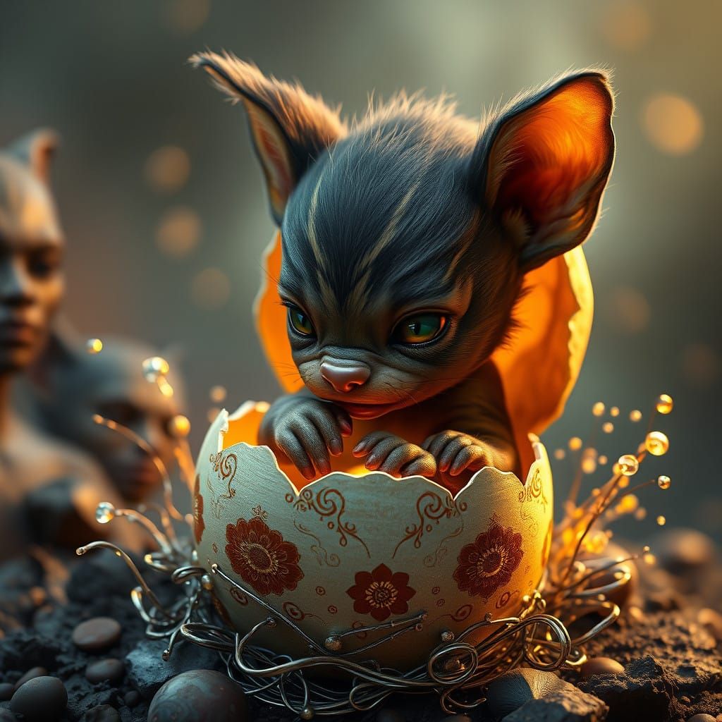 Golden Egg Hatches Majestic Nubian God