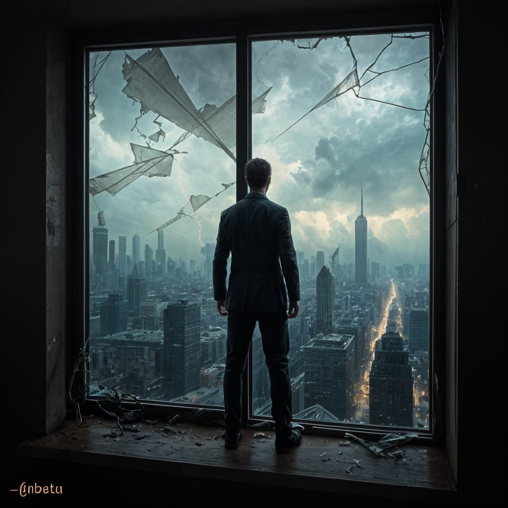 Shattered Reality Through Broken Glass