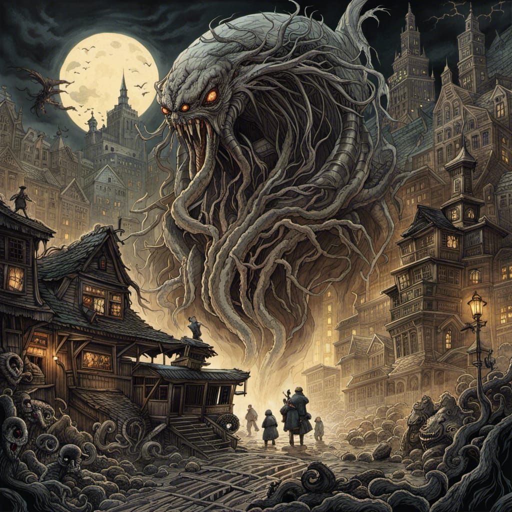 Terrifying Alien Monster in Post-Apocalyptic World