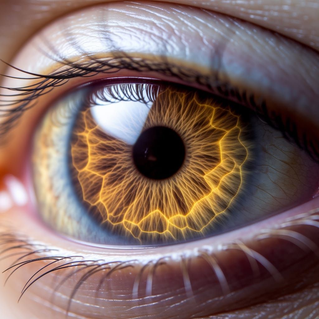 Macro Eye Photography: Craters and Analogous Colors