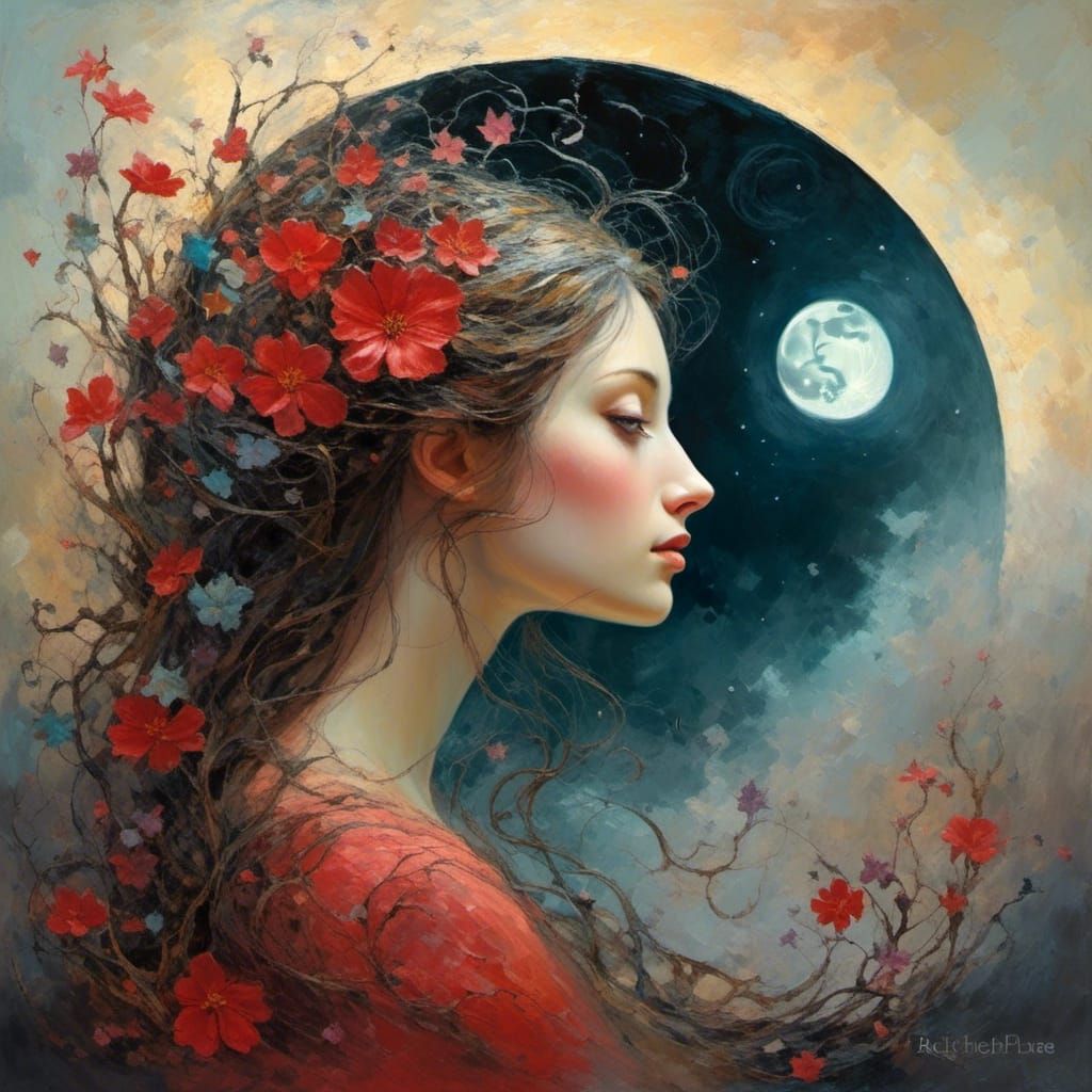 Ethereal Woman on Alien Planet in Sci-Fi Style