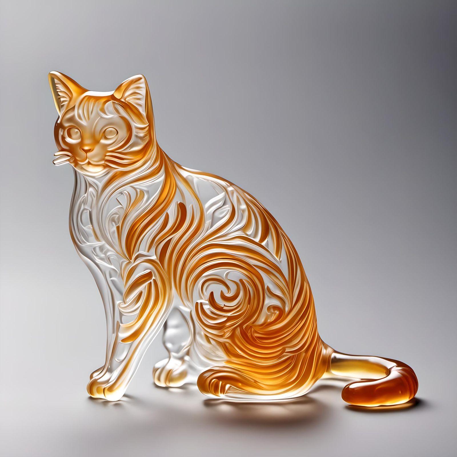 Translucent Tabby Cat: A Realistic AI Rendering