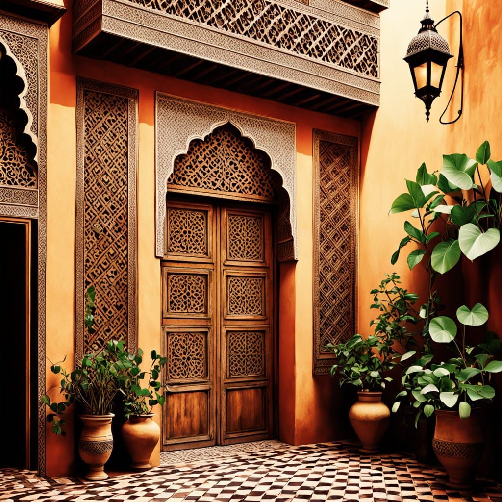 Traditional Moroccan Arab House in Vibrant Marrakesh
