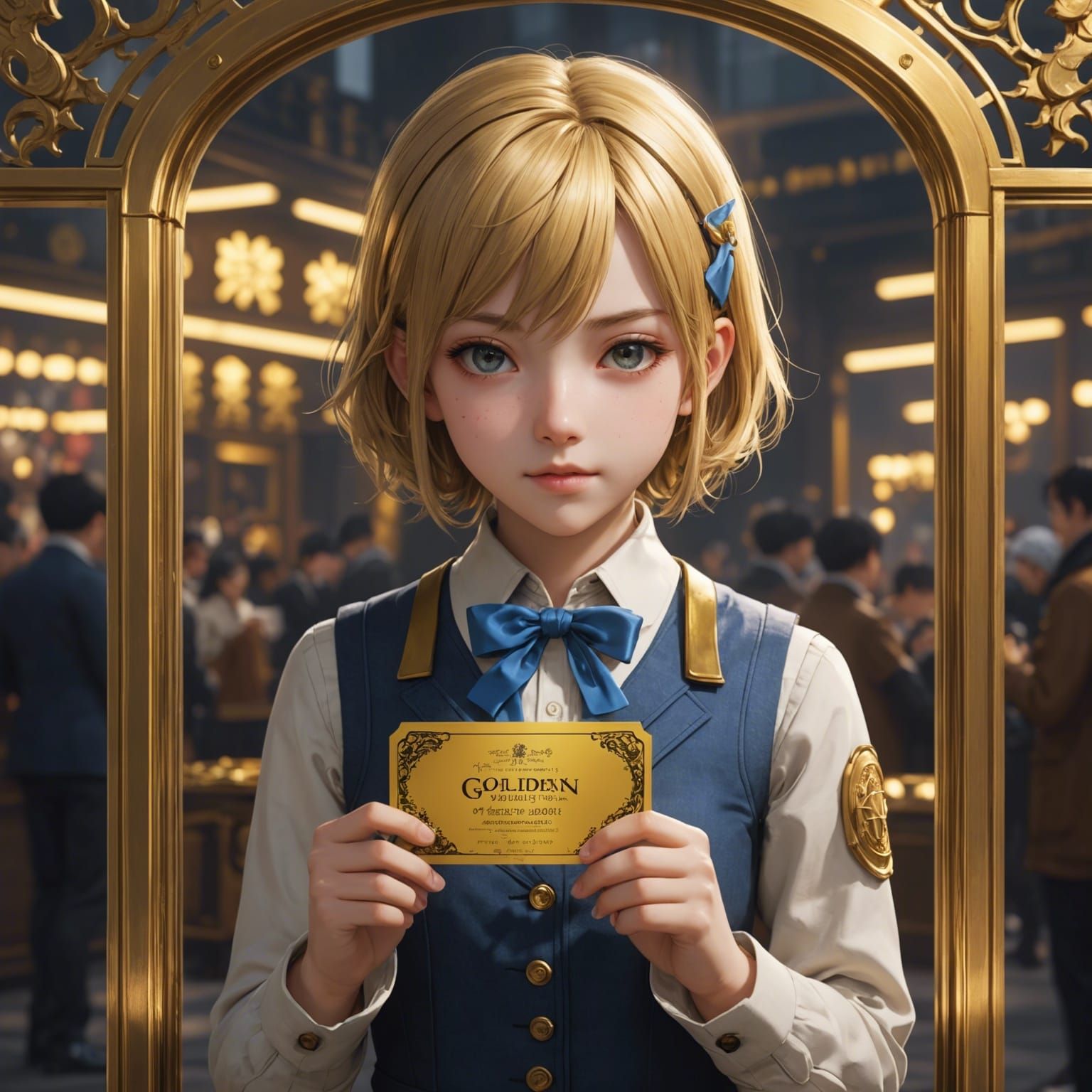 Golden Ticket in 3D Anime Style