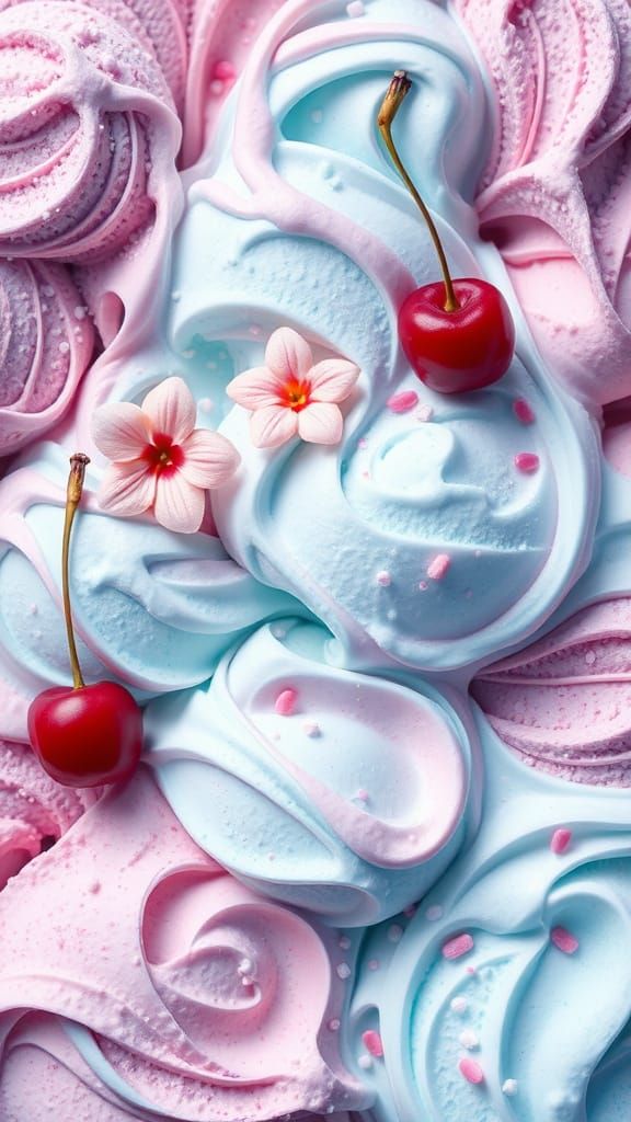 Surreal Ice Cream Valleys in Pastel Colors