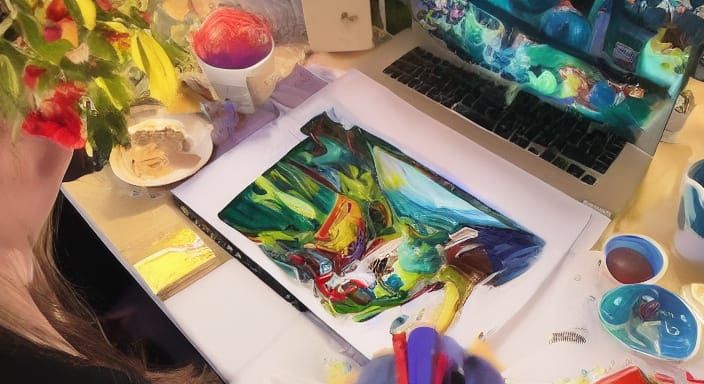 Digital Artist at Work: Pixar Style Close-Up