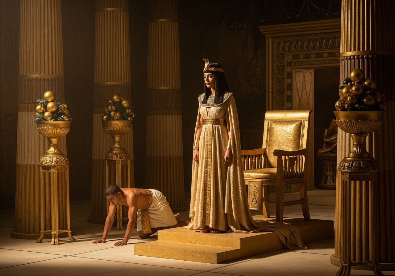 Egyptian Queen in Golden Toga, Fine Art Photography