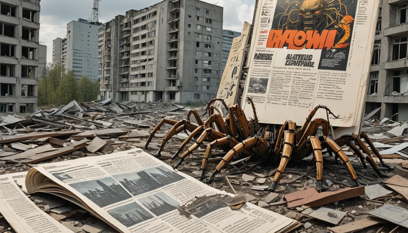 Chernobyl Ruins: Polish Comic Style Biotransistor Close-Up