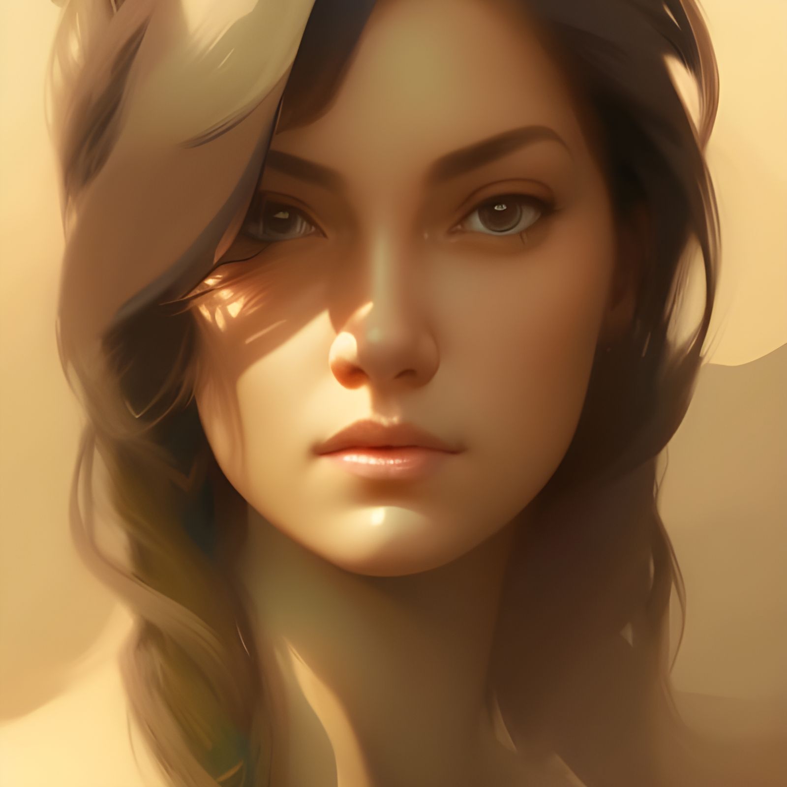Detailed Portrait in Dynamic Lighting, 8K Resolution
