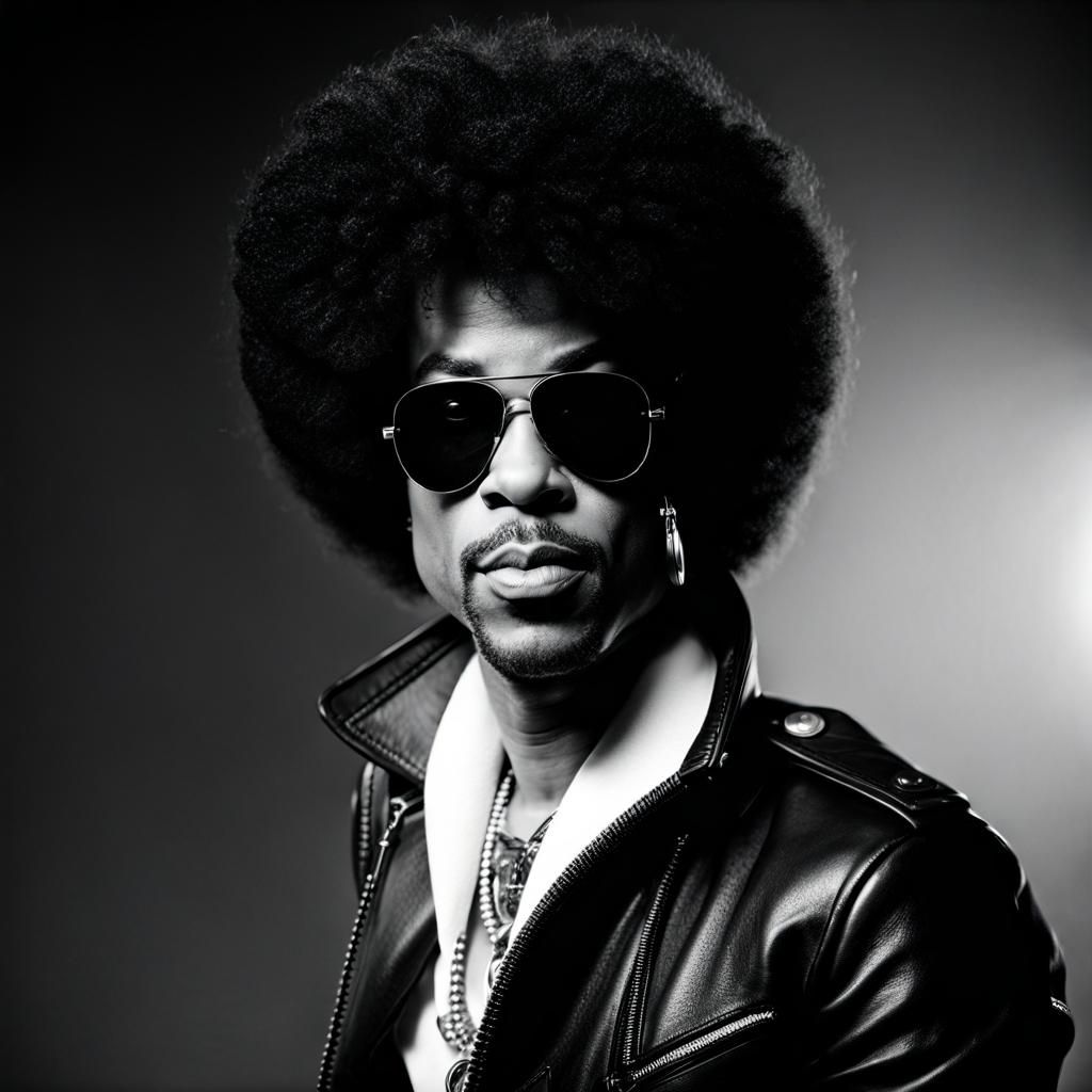 Prince Portrait in Black and White