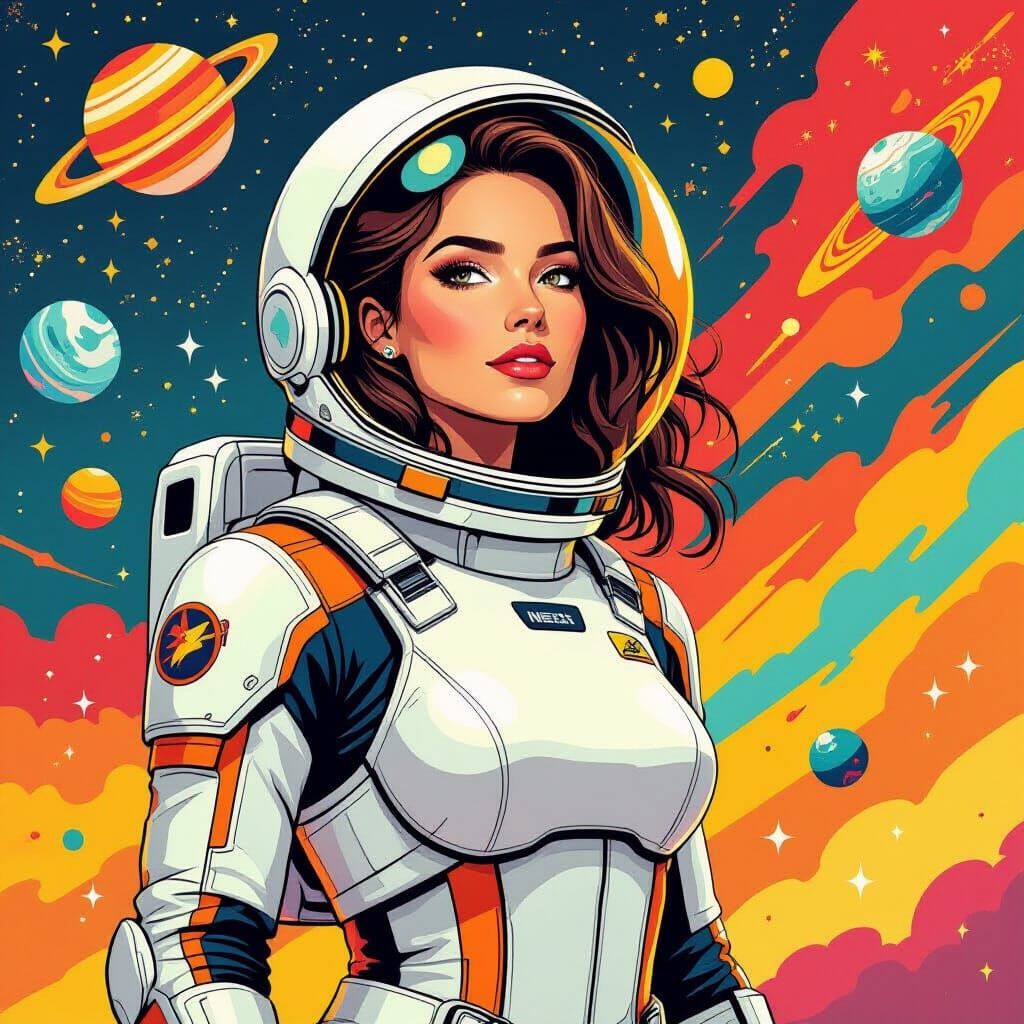 Woman in Space: A Sci-Fi Scene