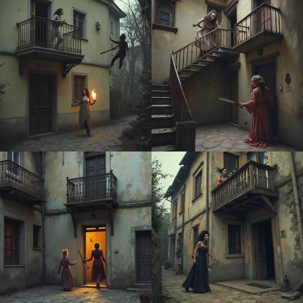 Gypsy Woman Confronted by Fierce Balkan Woman with Chainsaw