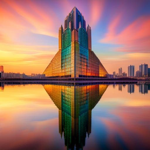 Prismatic Crystal Structure with Volumetric Lighting