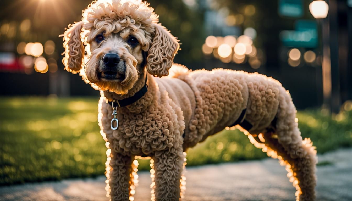 French Poodle Shar Pei Crossbreed in High Resolution
