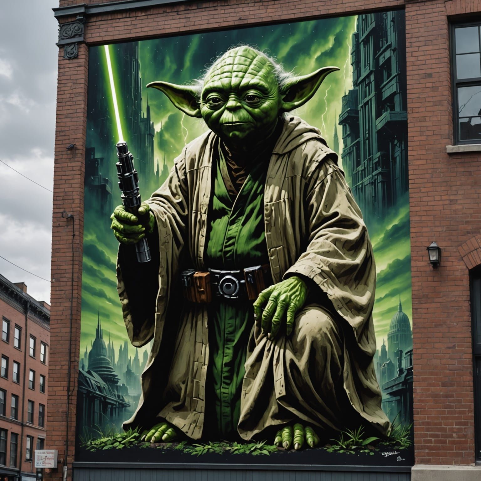 Yoda Mural: Epic Cinematic Digital Matte Painting